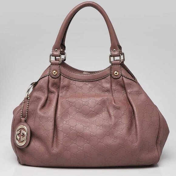 Gucci Purple Guccissima Leather Medium Sukey Tote Bag - Picture 1 of 10